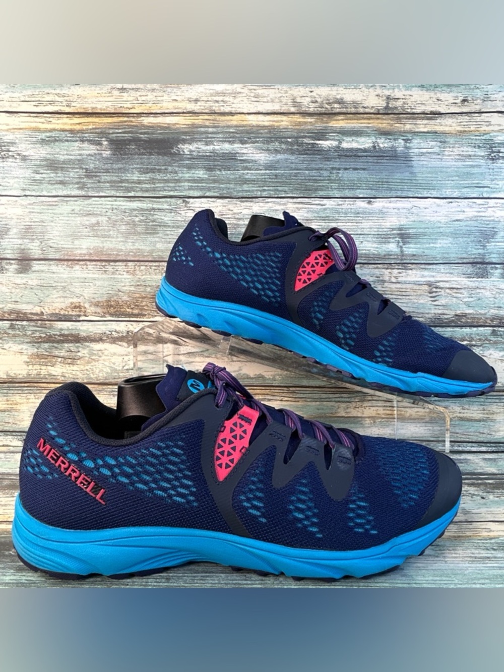 Merrell Riveter E-Mesh Sneakers Womens 9.5 Blue Casual Athletic Walking Shoes